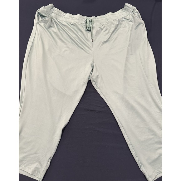 tek gear Pants - Tek Gear On-the-Go Gear Sage Green Performance Pants Plus Size 4X Drawstring